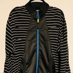 Aknowledge striped zipper sweater jacket size XL